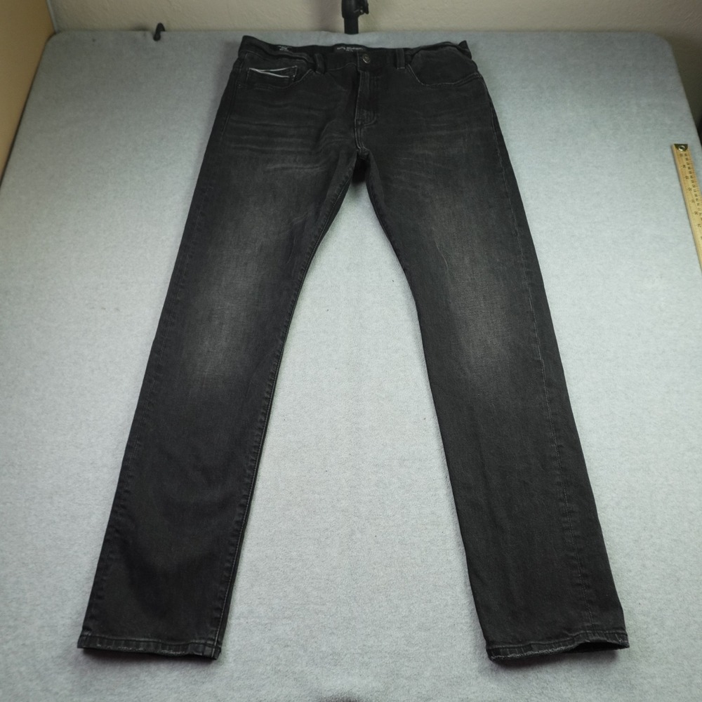 Cult of Individuality Jeans Mens 36x33 Black Stilt Skinny Denim Faded